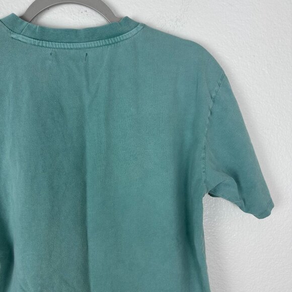 Anine Bing La Logo Tee S Green Short Sleeve Crew Neck Cotton Summer Casual - Picture 9 of 9